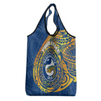 Personalized Parramatta Eels Grocery Bag Polynesian Tribal Chest and Sleeve Tattoo