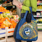 Personalized Parramatta Eels Grocery Bag Polynesian Tribal Chest and Sleeve Tattoo