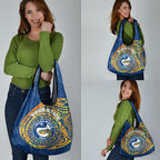 Personalized Parramatta Eels Grocery Bag Polynesian Tribal Chest and Sleeve Tattoo