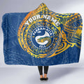 Personalized Parramatta Eels Hooded Blanket Polynesian Tribal Chest and Sleeve Tattoo
