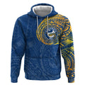 Personalized Parramatta Eels Hoodie Polynesian Tribal Chest and Sleeve Tattoo