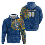 Personalized Parramatta Eels Hoodie Polynesian Tribal Chest and Sleeve Tattoo