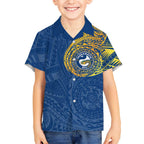 Personalized Parramatta Eels Kid Hawaiian Shirt Polynesian Tribal Chest and Sleeve Tattoo