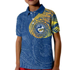 Personalized Parramatta Eels Kid Polo Shirt Polynesian Tribal Chest and Sleeve Tattoo