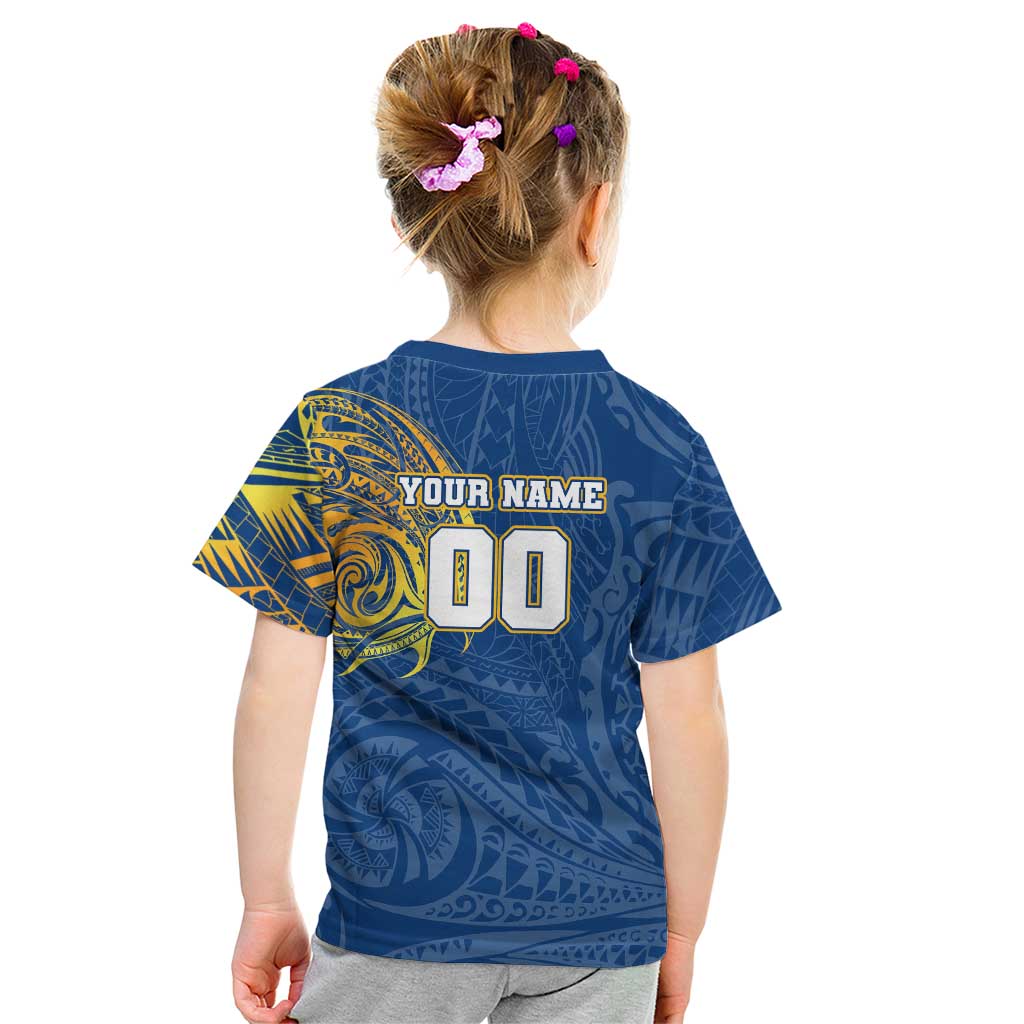 Personalized Parramatta Eels Kid T Shirt Polynesian Tribal Chest and Sleeve Tattoo