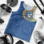 Personalized Parramatta Eels Men Tank Top Polynesian Tribal Chest and Sleeve Tattoo