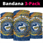 Personalized Parramatta Eels Neck Gaiter Polynesian Tribal Chest and Sleeve Tattoo