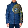 Personalized Parramatta Eels Padded Jacket Polynesian Tribal Chest and Sleeve Tattoo