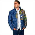 Personalized Parramatta Eels Padded Jacket Polynesian Tribal Chest and Sleeve Tattoo