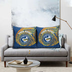 Personalized Parramatta Eels Pillow Cover Polynesian Tribal Chest and Sleeve Tattoo