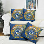 Personalized Parramatta Eels Pillow Cover Polynesian Tribal Chest and Sleeve Tattoo