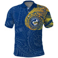Personalized Parramatta Eels Polo Shirt Polynesian Tribal Chest and Sleeve Tattoo