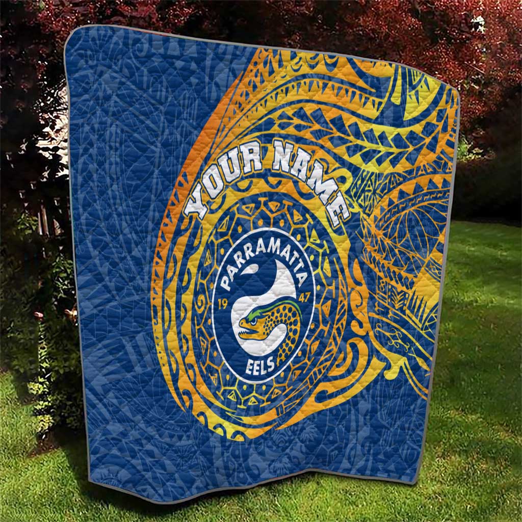 Personalized Parramatta Eels Quilt Polynesian Tribal Chest and Sleeve Tattoo