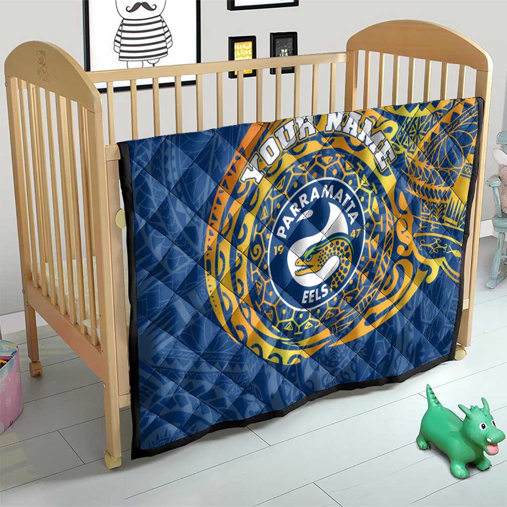 Personalized Parramatta Eels Quilt Polynesian Tribal Chest and Sleeve Tattoo