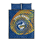 Personalized Parramatta Eels Quilt Bed Set Polynesian Tribal Chest and Sleeve Tattoo