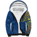 Personalized Parramatta Eels Sherpa Hoodie Polynesian Tribal Chest and Sleeve Tattoo