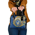 Personalized Parramatta Eels Shoulder Handbag Polynesian Tribal Chest and Sleeve Tattoo