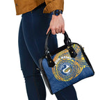 Personalized Parramatta Eels Shoulder Handbag Polynesian Tribal Chest and Sleeve Tattoo
