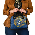 Personalized Parramatta Eels Shoulder Handbag Polynesian Tribal Chest and Sleeve Tattoo