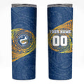 Personalized Parramatta Eels Skinny Tumbler Polynesian Tribal Chest and Sleeve Tattoo