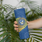Personalized Parramatta Eels Skinny Tumbler Polynesian Tribal Chest and Sleeve Tattoo