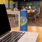 Personalized Parramatta Eels Skinny Tumbler Polynesian Tribal Chest and Sleeve Tattoo