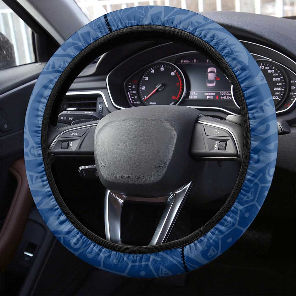Parramatta Eels Steering Wheel Cover Polynesian Tribal Chest and Sleeve Tattoo