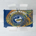 Personalized Parramatta Eels Tablecloth Polynesian Tribal Chest and Sleeve Tattoo