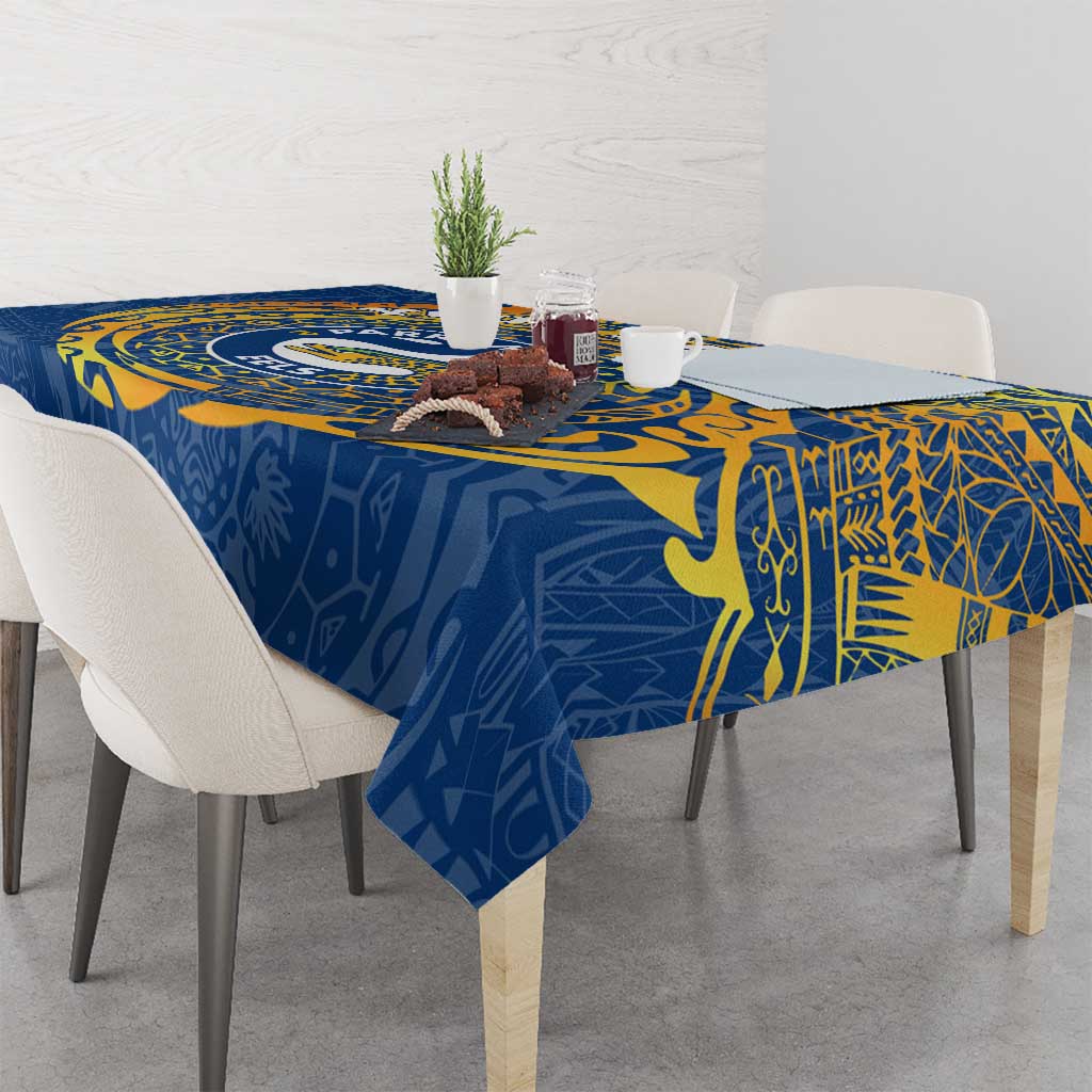 Personalized Parramatta Eels Tablecloth Polynesian Tribal Chest and Sleeve Tattoo