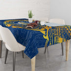 Personalized Parramatta Eels Tablecloth Polynesian Tribal Chest and Sleeve Tattoo