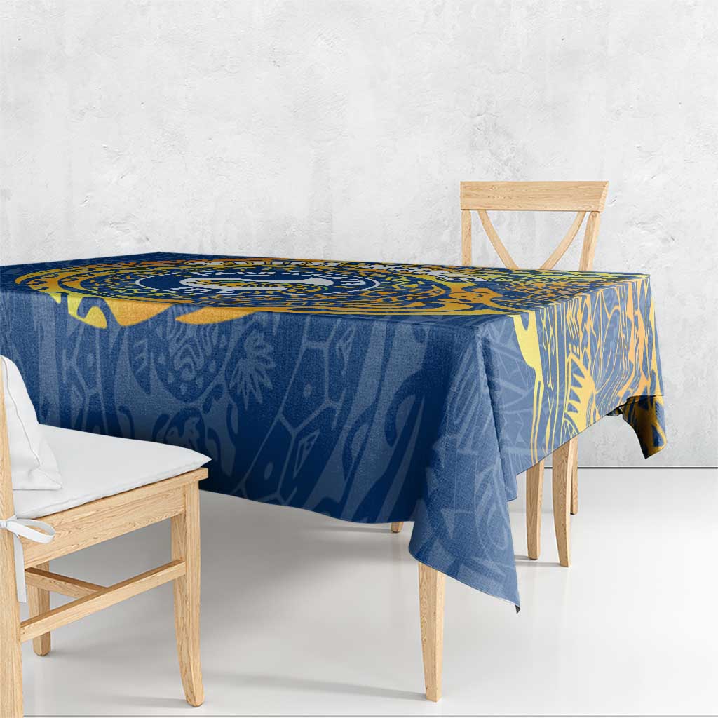 Personalized Parramatta Eels Tablecloth Polynesian Tribal Chest and Sleeve Tattoo