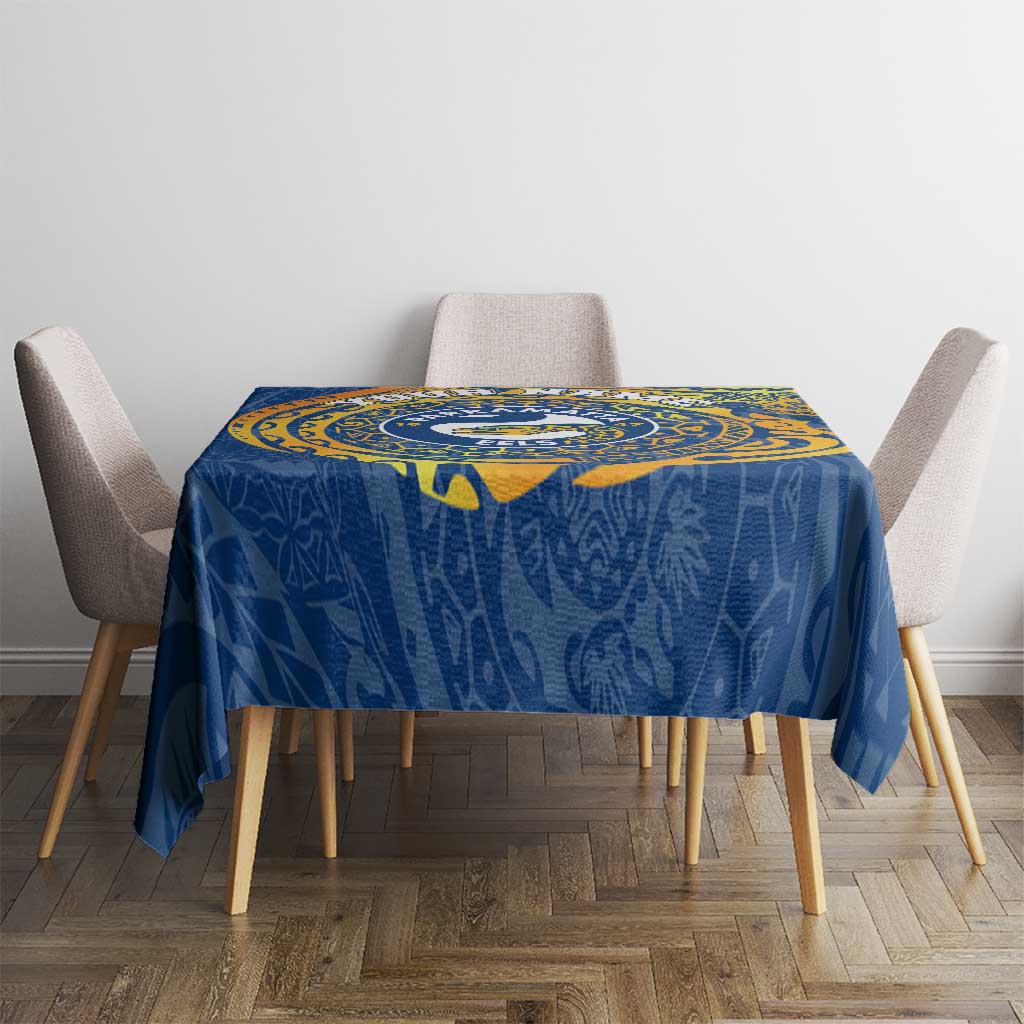 Personalized Parramatta Eels Tablecloth Polynesian Tribal Chest and Sleeve Tattoo