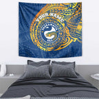 Personalized Parramatta Eels Tapestry Polynesian Tribal Chest and Sleeve Tattoo