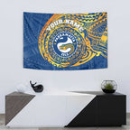 Personalized Parramatta Eels Tapestry Polynesian Tribal Chest and Sleeve Tattoo