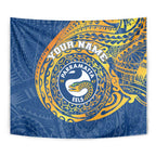 Personalized Parramatta Eels Tapestry Polynesian Tribal Chest and Sleeve Tattoo