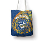 Personalized Parramatta Eels Tote Bag Polynesian Tribal Chest and Sleeve Tattoo