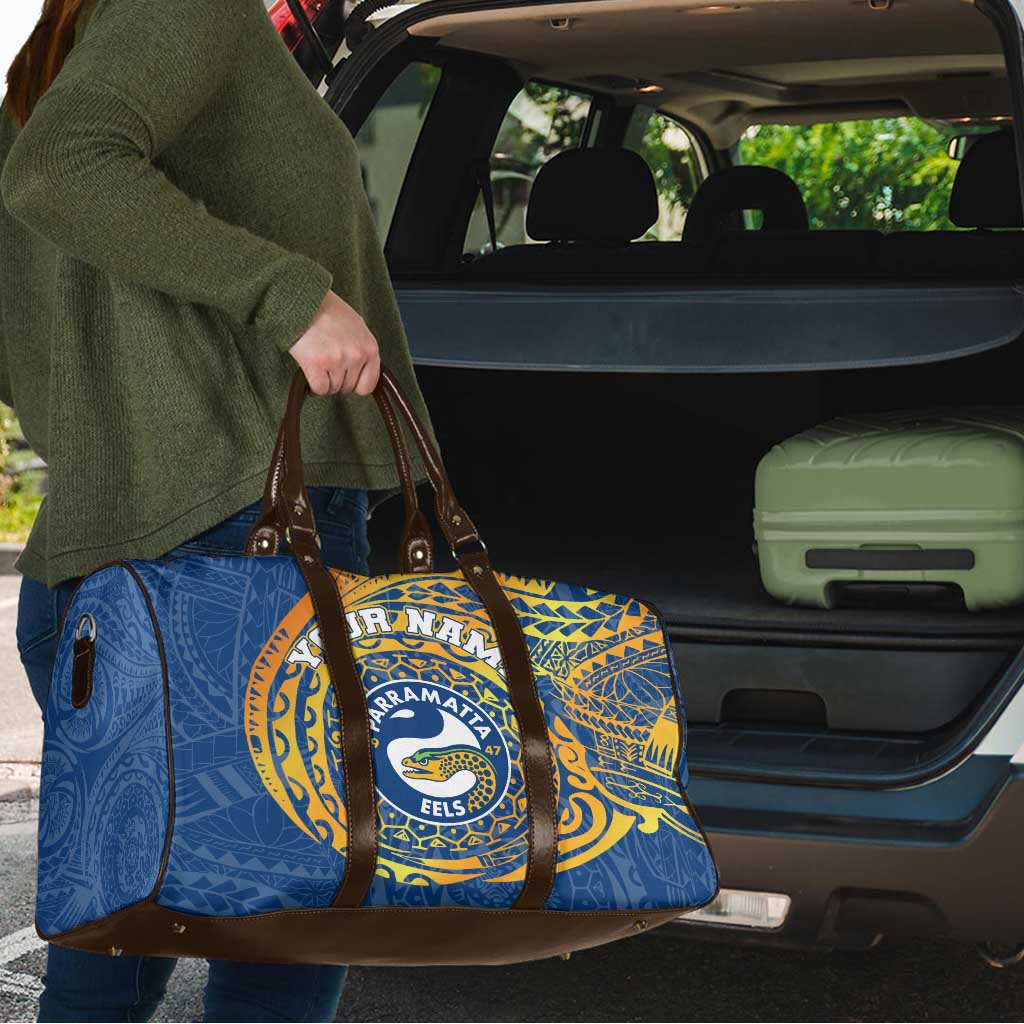 Personalized Parramatta Eels Travel Bag Polynesian Tribal Chest and Sleeve Tattoo
