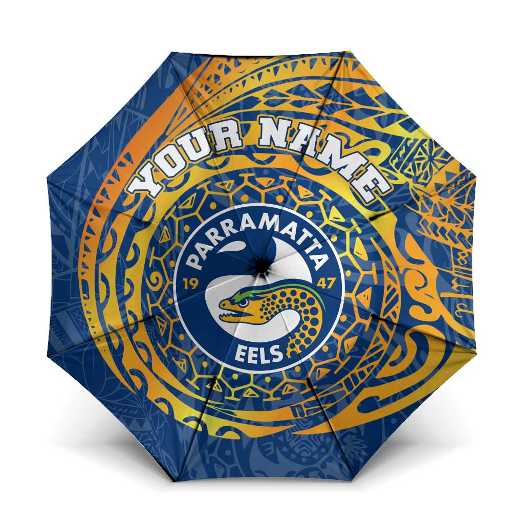 Personalized Parramatta Eels Umbrella Polynesian Tribal Chest and Sleeve Tattoo