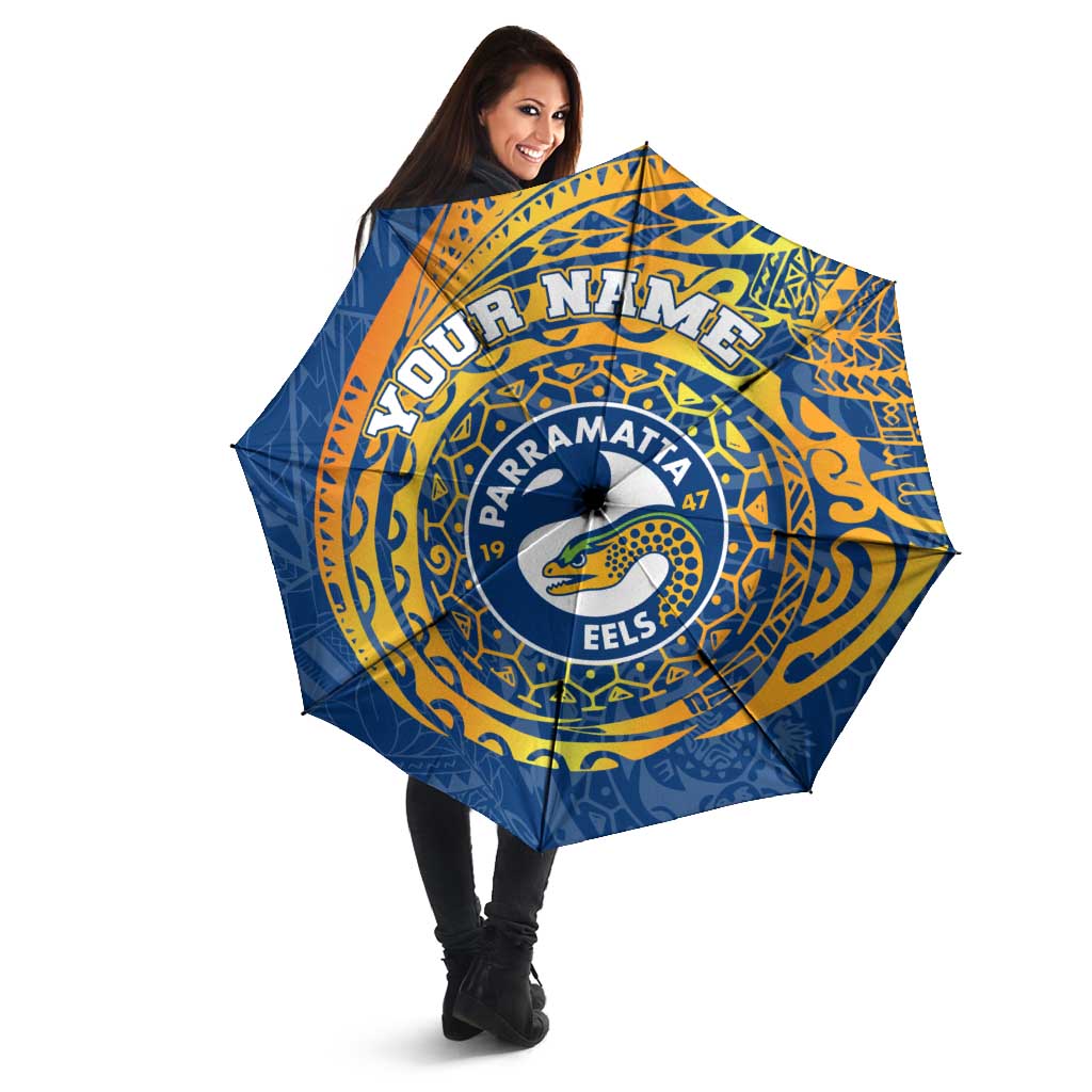 Personalized Parramatta Eels Umbrella Polynesian Tribal Chest and Sleeve Tattoo