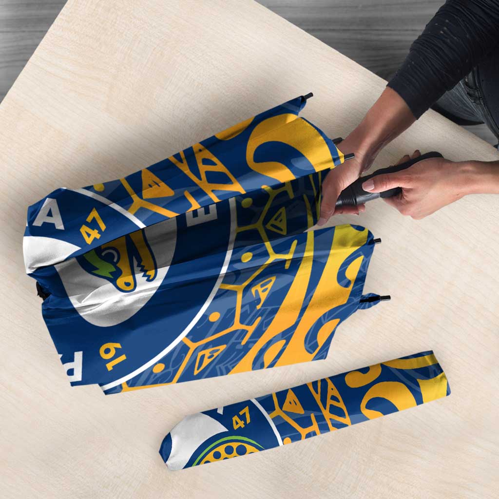 Personalized Parramatta Eels Umbrella Polynesian Tribal Chest and Sleeve Tattoo