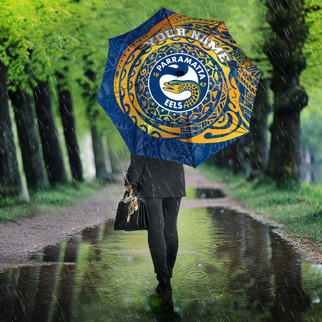 Personalized Parramatta Eels Umbrella Polynesian Tribal Chest and Sleeve Tattoo