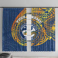 Personalized Parramatta Eels Window Curtain Polynesian Tribal Chest and Sleeve Tattoo