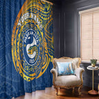 Personalized Parramatta Eels Window Curtain Polynesian Tribal Chest and Sleeve Tattoo