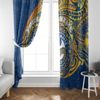 Personalized Parramatta Eels Window Curtain Polynesian Tribal Chest and Sleeve Tattoo