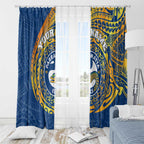 Personalized Parramatta Eels Window Curtain Polynesian Tribal Chest and Sleeve Tattoo