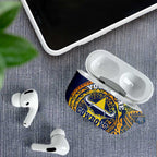 Personalized North Queensland Cowboys AirPods Case Polynesian Tribal Chest and Sleeve Tattoo
