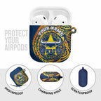 Personalized North Queensland Cowboys AirPods Case Polynesian Tribal Chest and Sleeve Tattoo