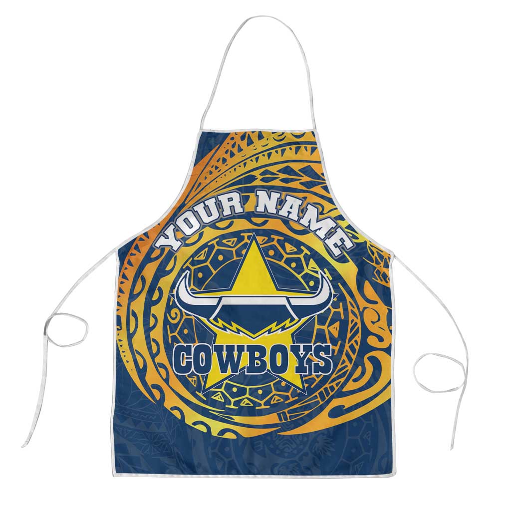 Personalized North Queensland Cowboys Apron Polynesian Tribal Chest and Sleeve Tattoo