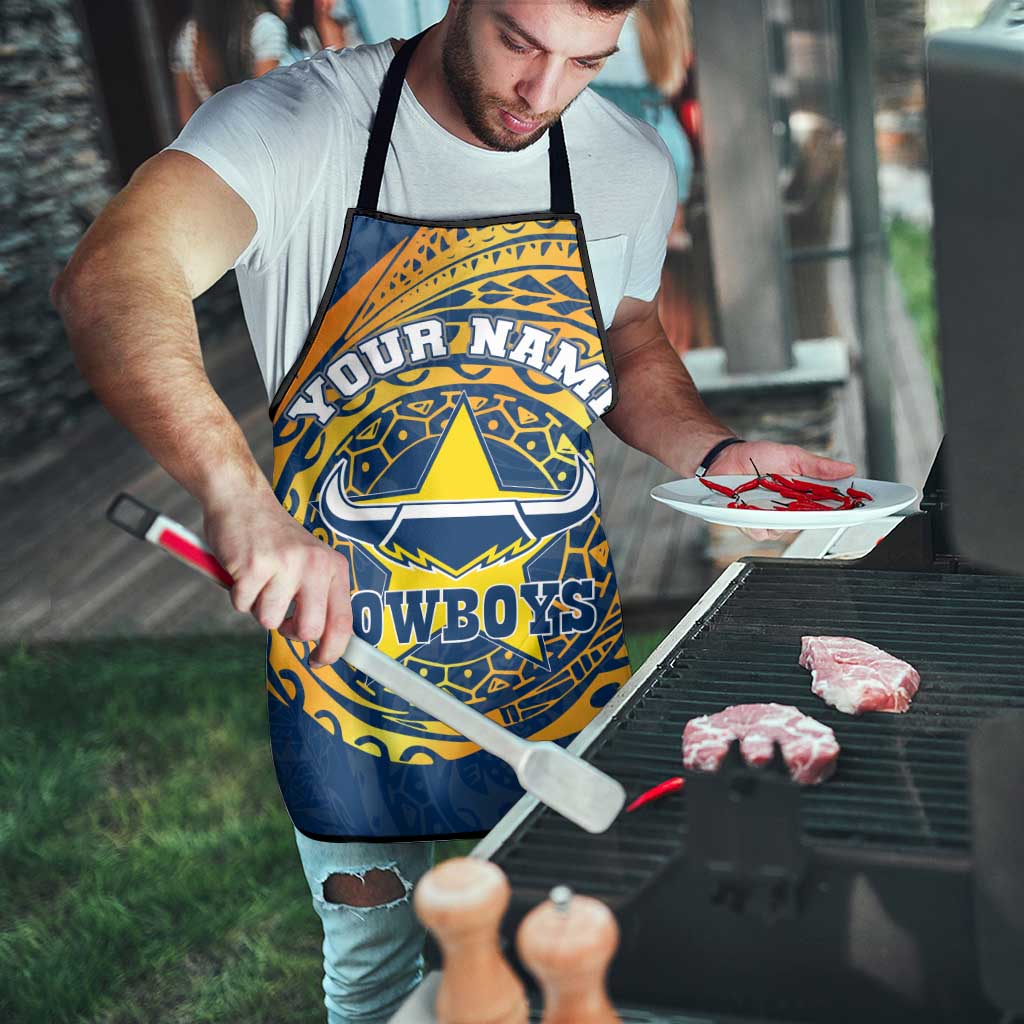 Personalized North Queensland Cowboys Apron Polynesian Tribal Chest and Sleeve Tattoo