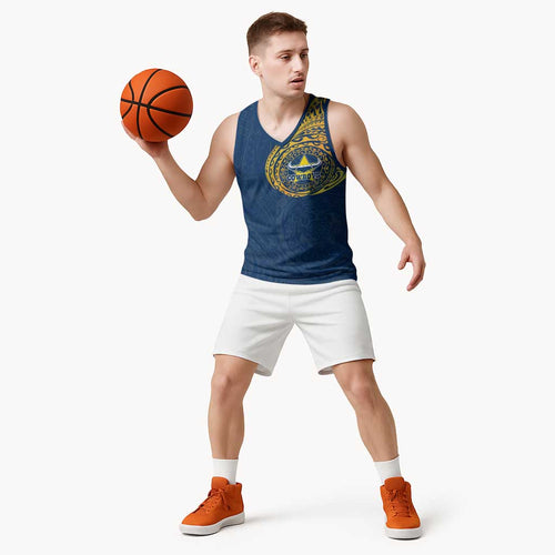 Personalized North Queensland Cowboys Basketball Jersey Polynesian Tribal Chest and Sleeve Tattoo